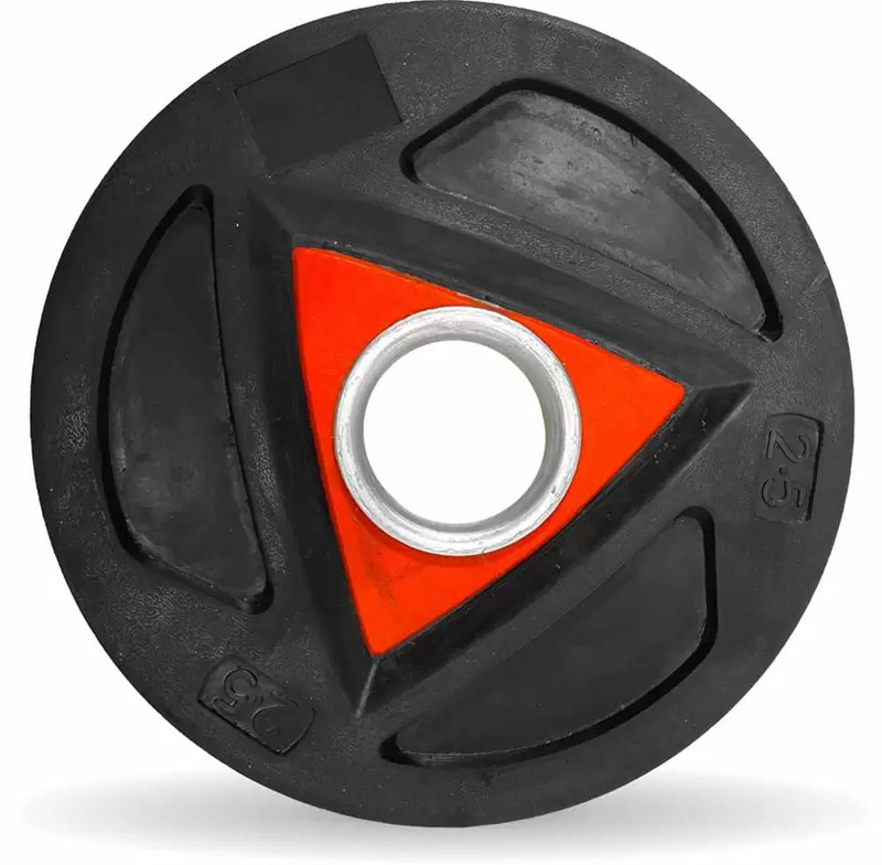 YMD 2.5KGX2Pc Rubber Weight Plate; Gym Weight Plates; Olympic Rubber Weight Black Weight Plate(5 kg)