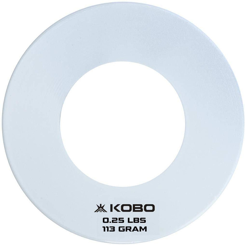 KOBO Fractional Olympic Weightlifting Plates 0.25 LBS x 2 (0.5 LBS/226 gm) Micro Gym White Weight Plate(0.11 kg)