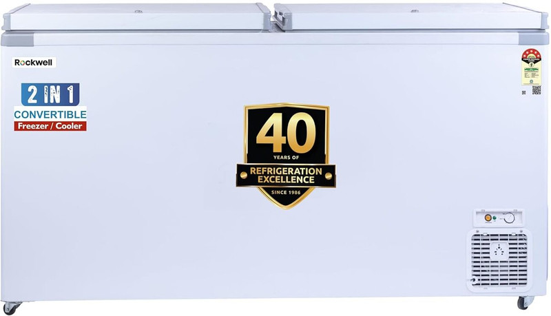 Rockwell 450 L Double Door Standard Deep Freezer(White, SFR 450 GT, 5 Star)