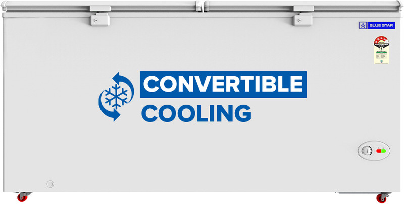 Blue Star 500.0 L Double Door Standard Deep Freezer(White, HT4-N575, 4 Star)