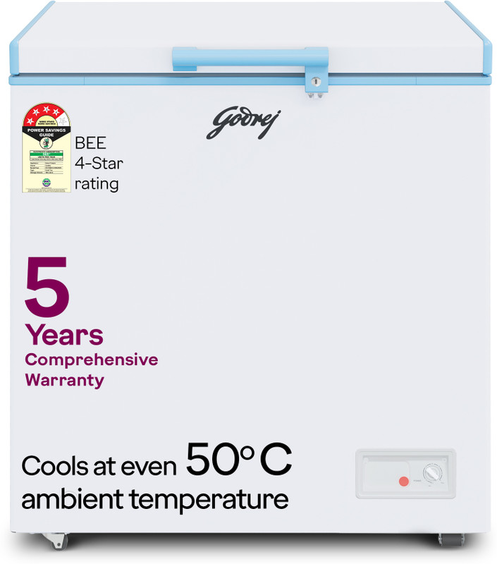 Godrej 207 L Single Door Standard Deep Freezer(White, DH ESNCH 225D 1HCNP RW, 4 Star)
