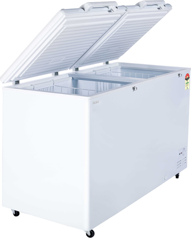 Haier 310 L Double Door Standard Deep Freezer(White, HFC-320DM5, 5 Star)
