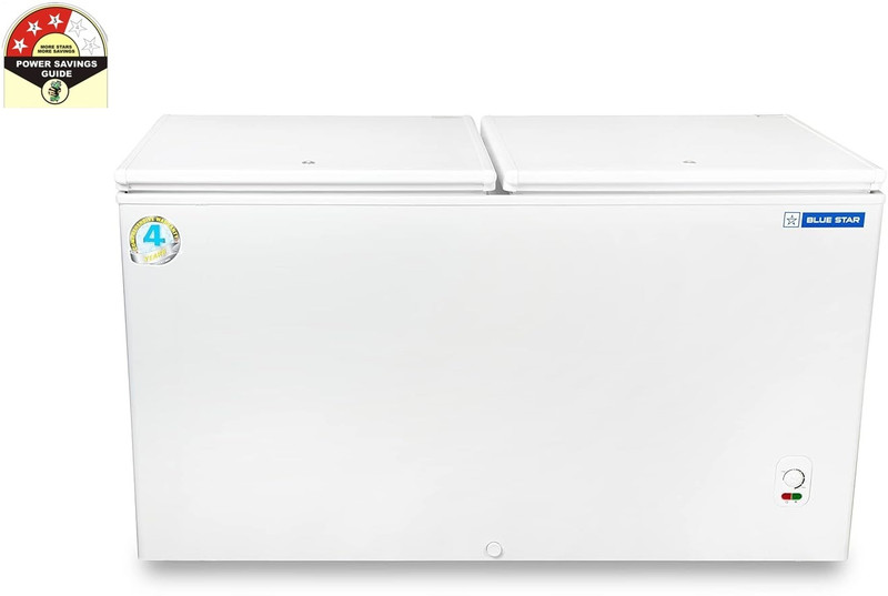 Blue Star 482 L Double Door Standard Deep Freezer(White, CF3-500MPW/MEW)
