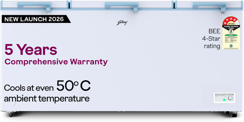 Godrej 594 L Triple Door Standard Deep Freezer(White, DH ESNCH 630D 3HCGP RW, 4 Star)