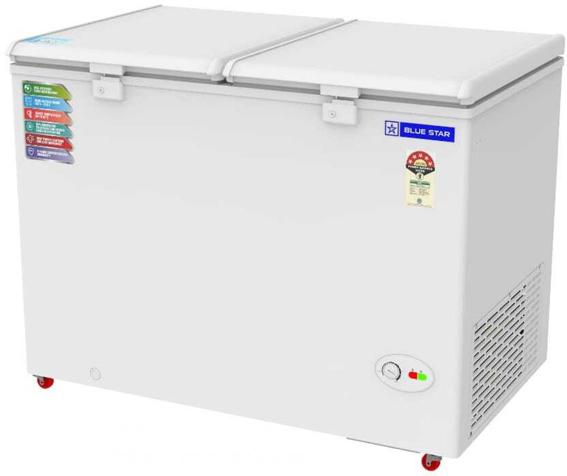 Blue Star 310 L Double Door Standard Deep Freezer(White, CF5-330NEYW Convertible, 5 Star)