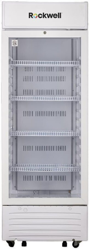Rockwell 500 L Single Door Upright Freezer(White, 370Ltr, Single Glass Door Visi Cooler, Internal LED, Dynamic Cooling (RVC500A), 5 Star)