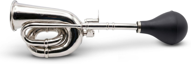 Robin Export Company Nickel Polish Car Motorcycle Bus Double Twist Horn With Rubber Bulb 20 Inch Double French Horn