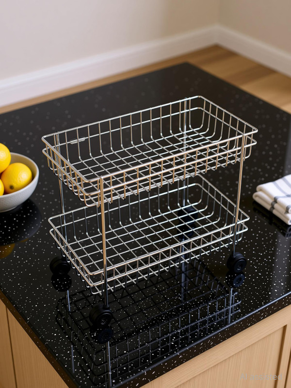fashion kitchen Stainless Steel Fruit & Vegetable Basket(Steel)