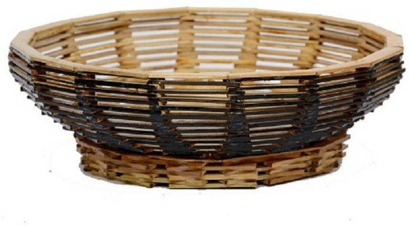 KOINA FASHION Wooden, Bamboo Fruit & Vegetable Basket(Brown)