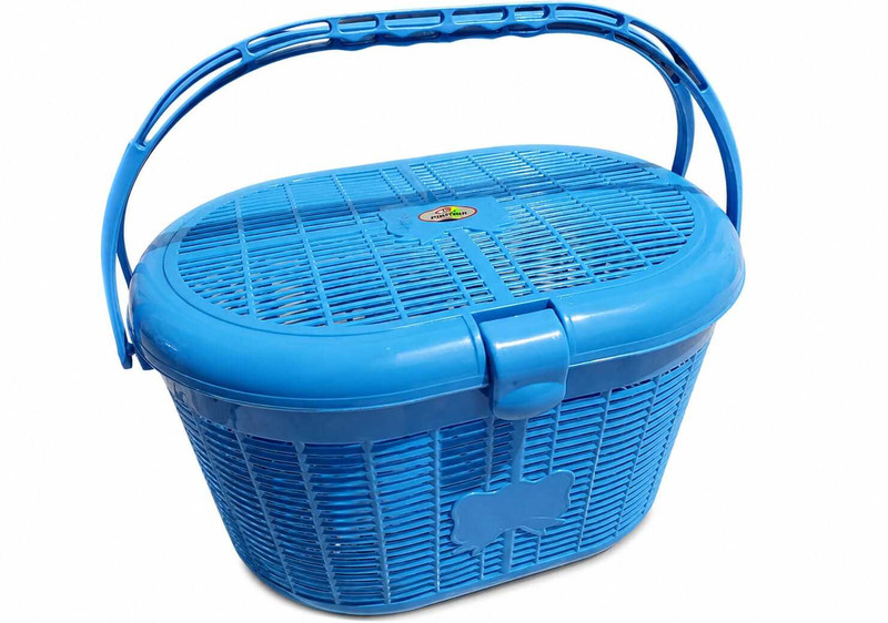 SORIF ENTERPRISES Plastic Multipurpose Storage Basket with Lid & Handle (Ventilated Design) Plastic Fruit & Vegetable Basket(Blue)
