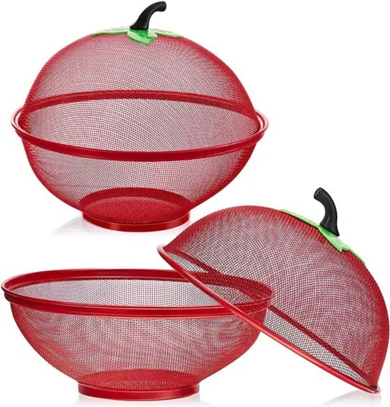 Krivacraft Plastic Fruit & Vegetable Basket(Red)