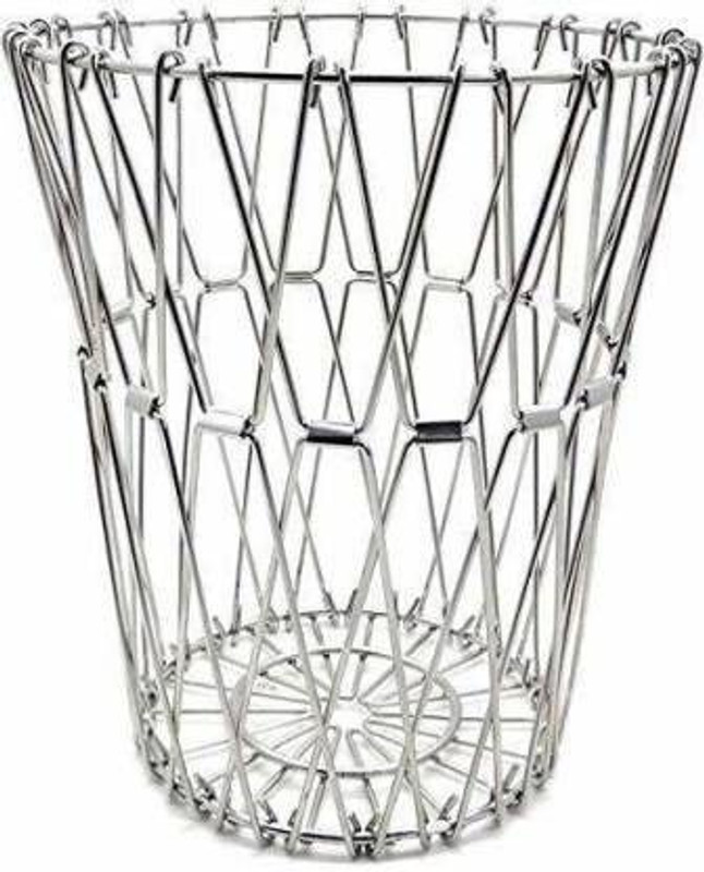 Exiito kitchen 8in 1 Multipurpose Stainless Steel Folding Fruit and Vegetable Basket for Kitchen/Dining Table/Home (8 Shapes) Steel Fruit & Vegetable Basket (Silver) Steel Fruit & Vegetable Basket(Silver)