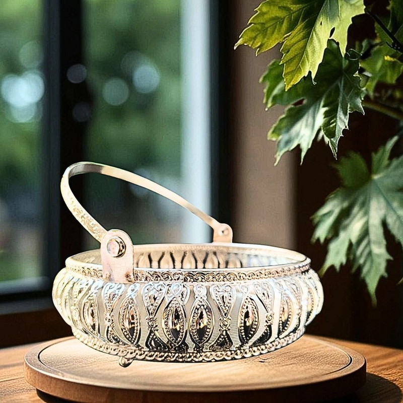 alcraft Steel Fruit & Vegetable Basket(Silver)