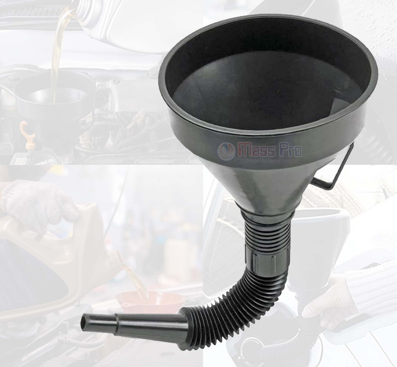Mass Pro 1Pc Funnel Flexible Wide Mouth 5 L Fuel Can(With Handle Spout Refuelling, Oil/Water/Fuel/Petrol/Diesel, For Cars/Bikes/Trucks)