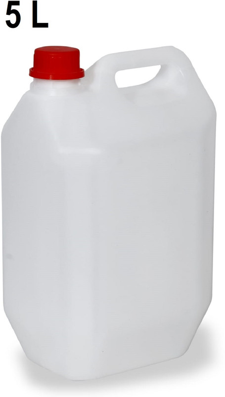 kgn traders Plastic Can 5 Liter With Lid Long Lasting and Durable Can White Color 5 L Fuel Can(Carry Liquid)