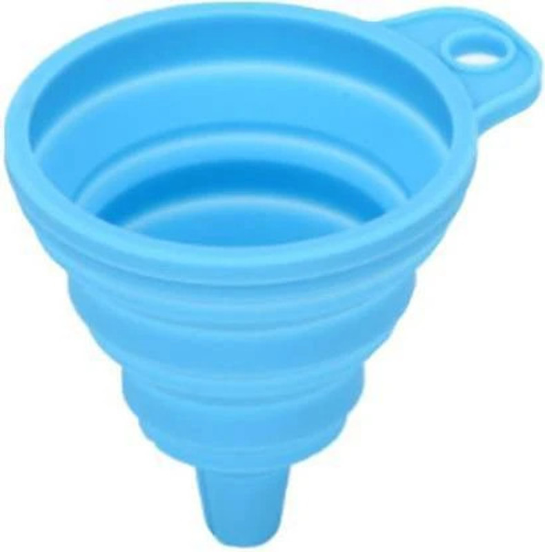 STUTI ENTERPRISEE Silicone Foldable Kitchen Liquid Tool Folding Portable Funnels Collapsible Style Silicone Funnel  Silicone Funnel(Multicolor, Pack of 1)