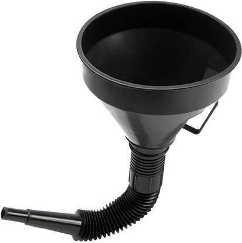 RanPra 1pc 2 in 1 Plastic Funnel Can Spout for Oil, Water, Fuel, Petrol,Diesel,Gasoline Plastic Funnel(Black, Pack of 1)
