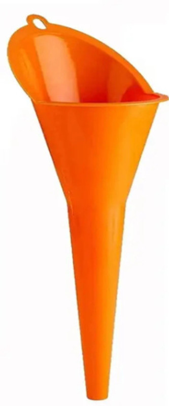 LUXOURA Long Neck Design – Ensures smooth and accurate pouring Plastic Funnel(Orange, Pack of 1)