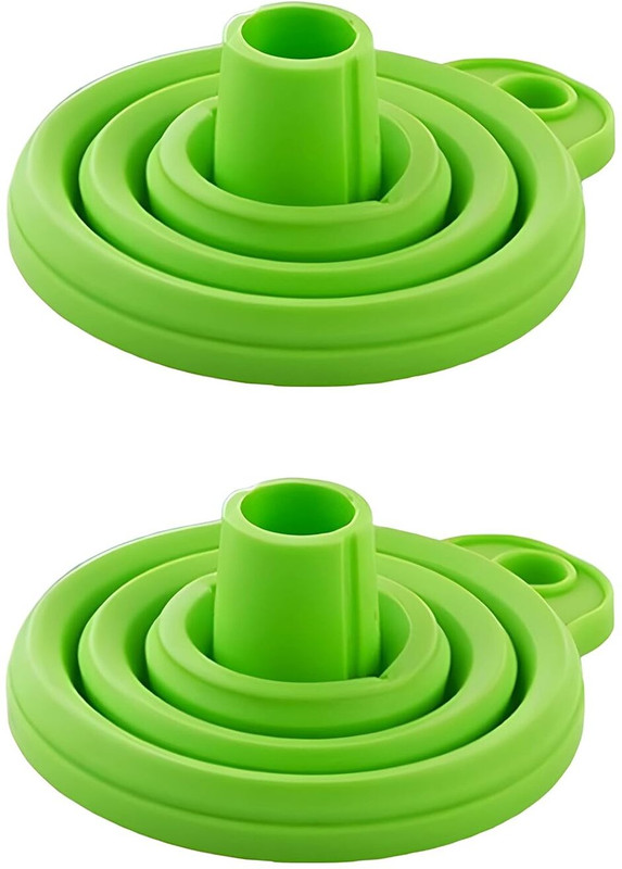 Bharatmart BM SILICON FUNNEL Silicone Funnel Set(Green, Pack of 2)