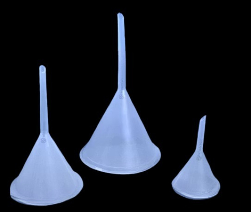 E&E Plastic Laboratory and Kitchen use funnels lab funnels Set Plastic Funnel Set(Clear, Pack of 3)
