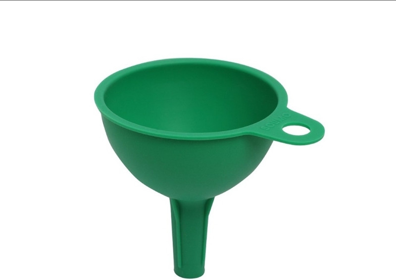 GLANCIA INTERNATIONAL Multipurpose Kitchen Funnel for Oil & Liquid Transfer Silicone Funnel(Green, Pack of 2)