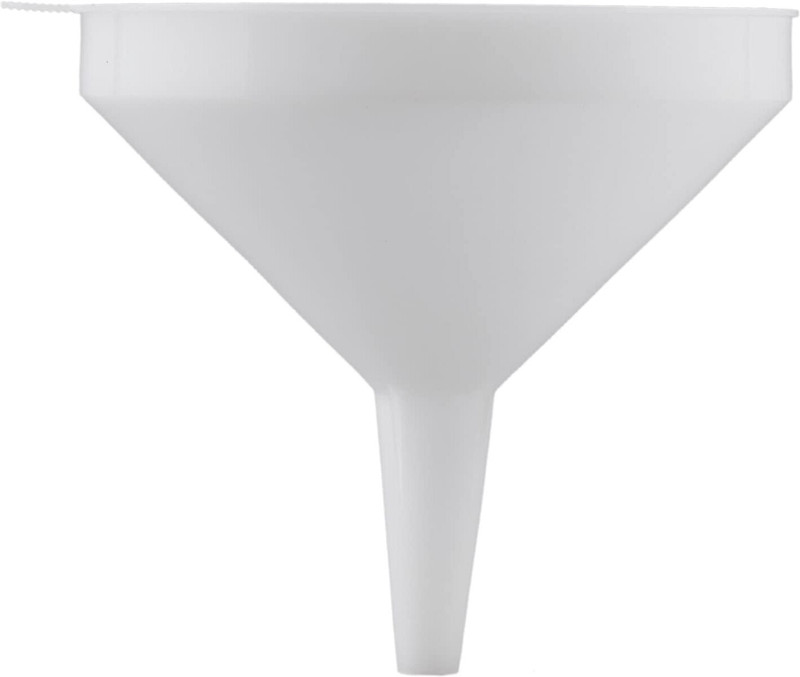 SYMKARD Oil Funnel for Kitchen, Oils, Wine Pouring, Vehicles, Gardening, Dry Goods Plastic Funnel(White, Pack of 1)