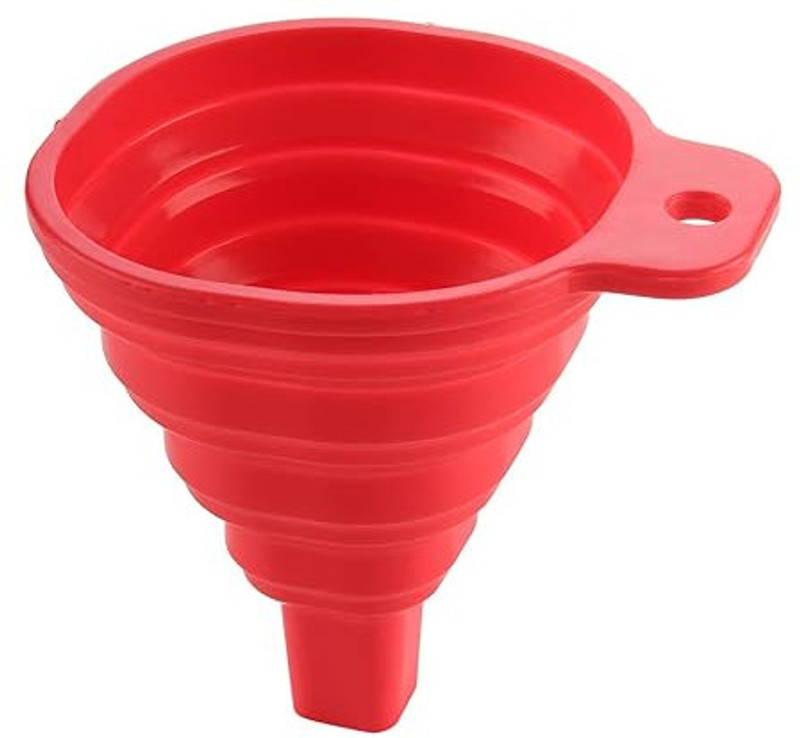 MMTSWorld Foldable Silicone Funnel for Kitchen Oil Bottle Pouring & Liquid Filling Funnel Silicone Funnel(Multicolor, Pack of 1)