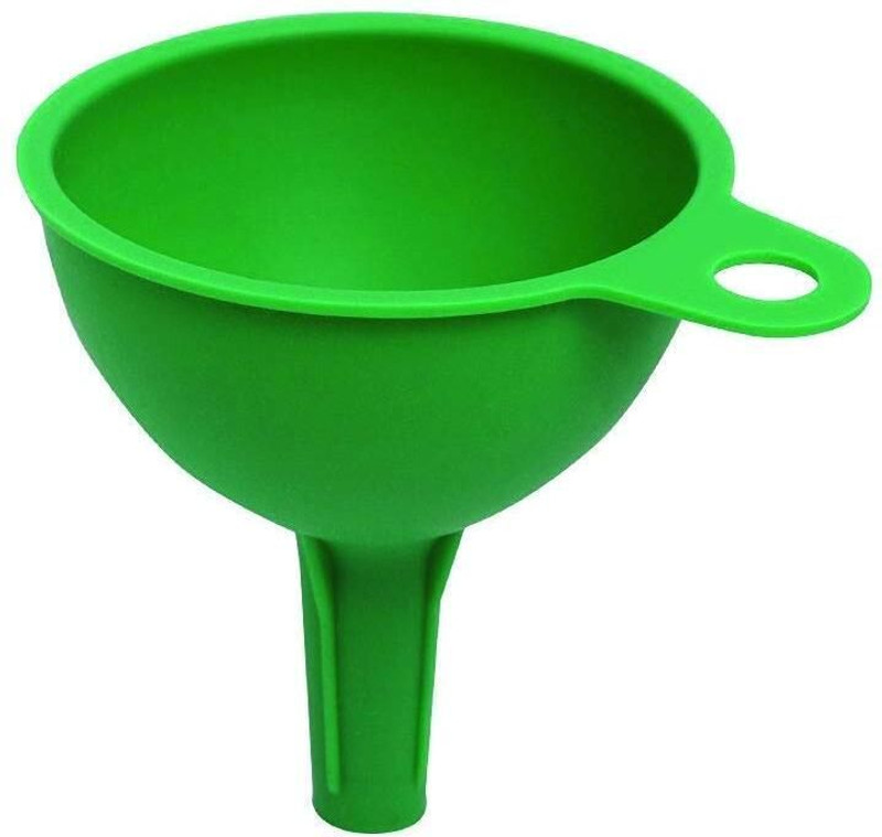 ADMONITION Funnel for oil dispenser flexible silicone funnel for kitchen Silicone Funnel(Green)