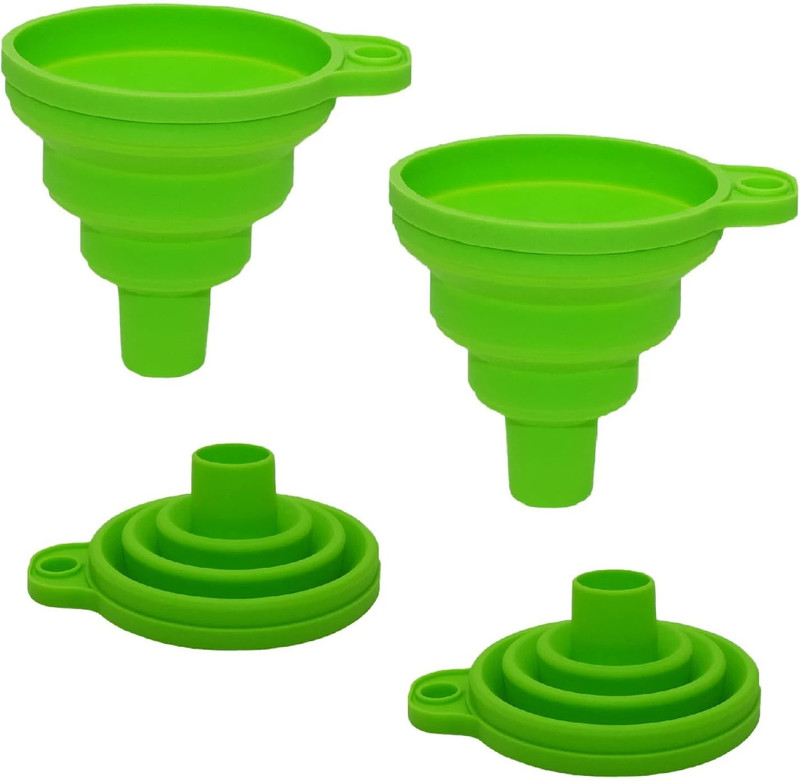 DWISTY Silicone Funnel for Kitchen Use Oil Pouring, Sauce, Water Silicone Funnel(Multicolor, Pack of 2)