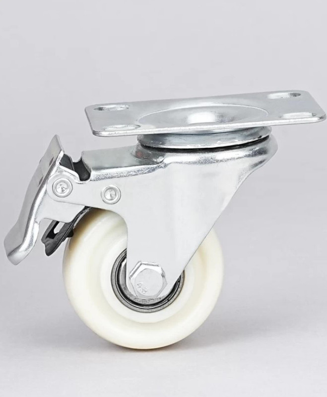 Spylock PU Swivel Caster Wheels 360 Degree Top Plate, 2-inch - Pack of 4 Braking and Locking Furniture Caster(Pack of1)