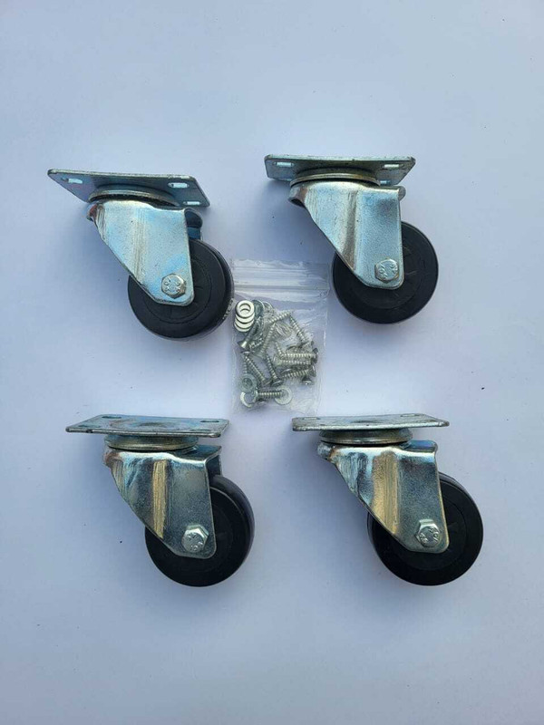 castersman 2' plat Heavy Castor for Table (W&B 50 mm) Swivel Furniture Caster (Pack of4) Appliance Furniture Caster(Pack of4)