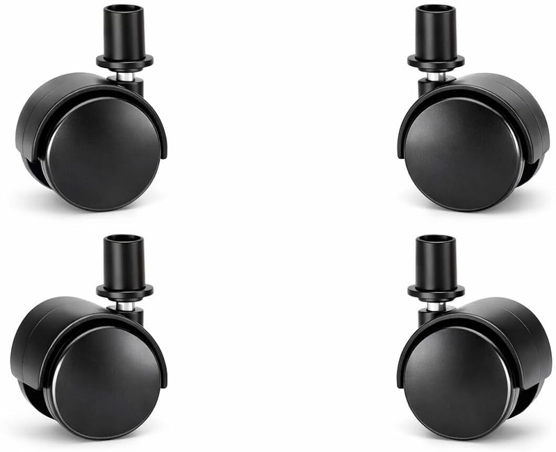 NEXTGENCASTER 2 Inch Heavy Duty Caster Wheels for Cooler, 19mm Stem Size, Black, Pack of 4 Appliance Furniture Caster(Pack of4)