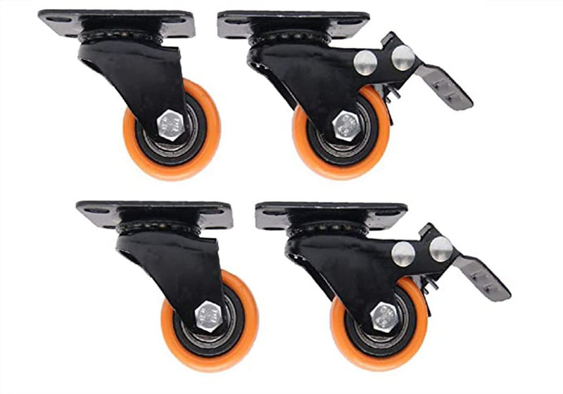 GALAXY ENTERPRISE Caster Wheel for Furniture – Heavy Duty Castor (PU) Wheels (Set of 4) Swivel Furniture Caster(Pack of1)