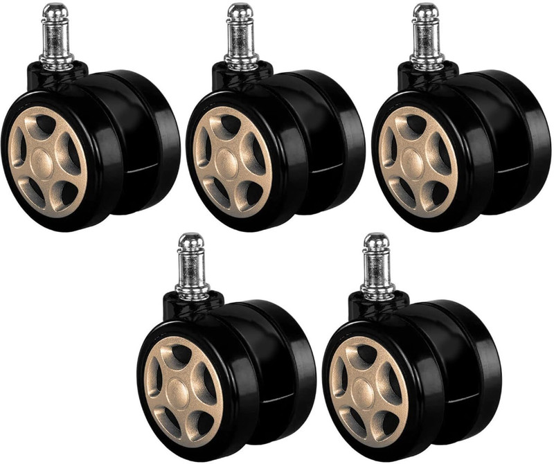 Biway Office Chair Wheel Heavy Duty Castor Pin Type Revolving Set of 5 Pics. Appliance Furniture Caster(Pack of5)