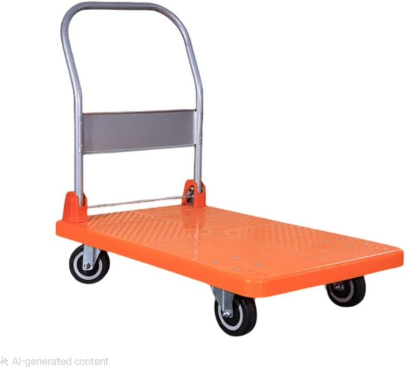 PACIFICMOVERS 200 Kg Load Capacity Fibre Platform Trolley | Heavy Duty Plastic Swivel Furniture Caster(Pack of1)