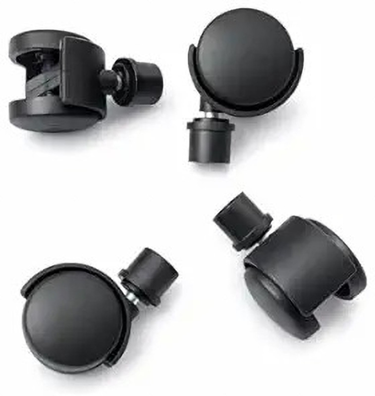 Maktune Technologies Cooler Wheel Heavy Duty Caster, Black, 3/4 Inch Top, 19mm Pillar Size, 4 Pack Fixed Furniture Caster(Pack of4)