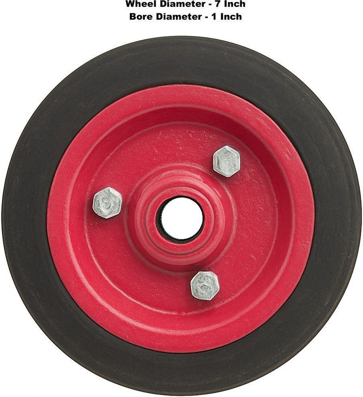 Mahaveera Enterprises Trolley Wheels for Engines, Generators, Trolleys & Luggage Carts (7 inch) Industrial Furniture Caster(Pack of1)