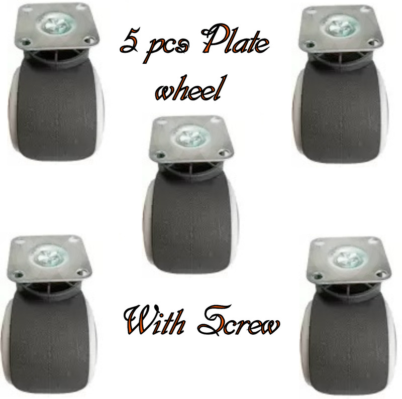 Zebrilla Plate Type wheel for table/cooler , 5 PCS Appliance Furniture Caster(Pack of5)