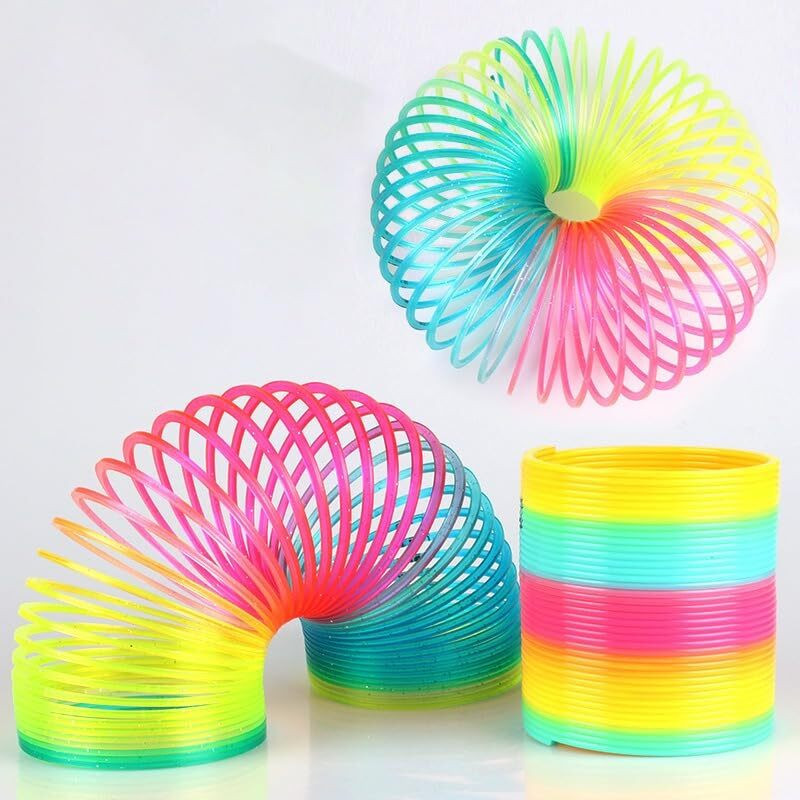 magnova solution Plastic Magic Spring Rainbow Bouncy Plastic Gag Toy(Multicolor)