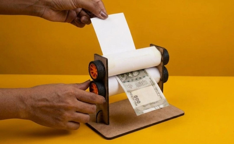 ERH india Science Project Working Model Money Printer for School Kids Students STEM Kit Money Printer Science Project Working Model Gag Toy