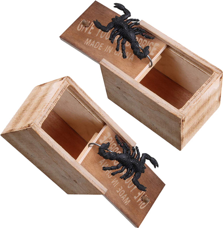 NOWAIT Funny Surprise Keera Wooden Box Prank Toy Set (pack of 2) Wooden Prank Toy Gag Toy(Beige)
