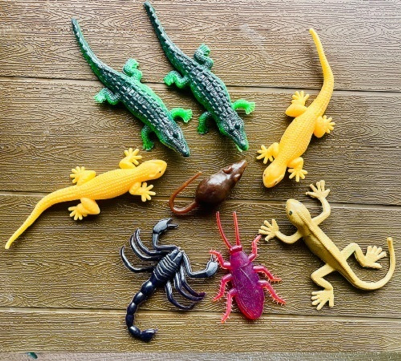 VEDY animal toys rubber lizard,scorpion,crocodile and rat toys Gag Toy(Multicolor)