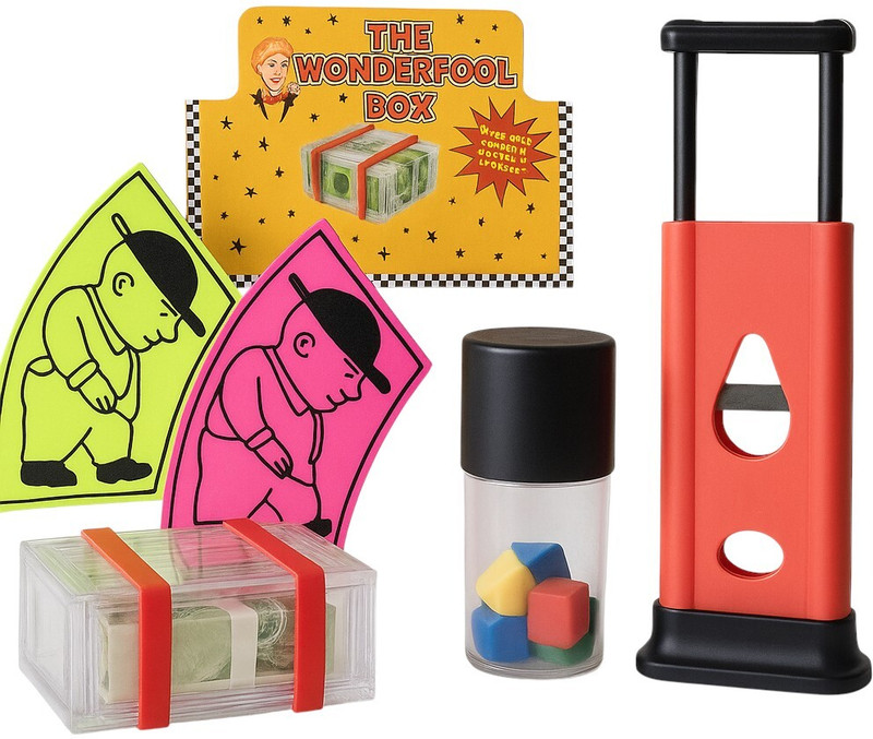 vkmart Ultimate Fun Magic Trick Box small big man, cube dabi, cutter, note box small big man, crazy cube dabi, finger cutter, note box Gag Toy(Multicolor)