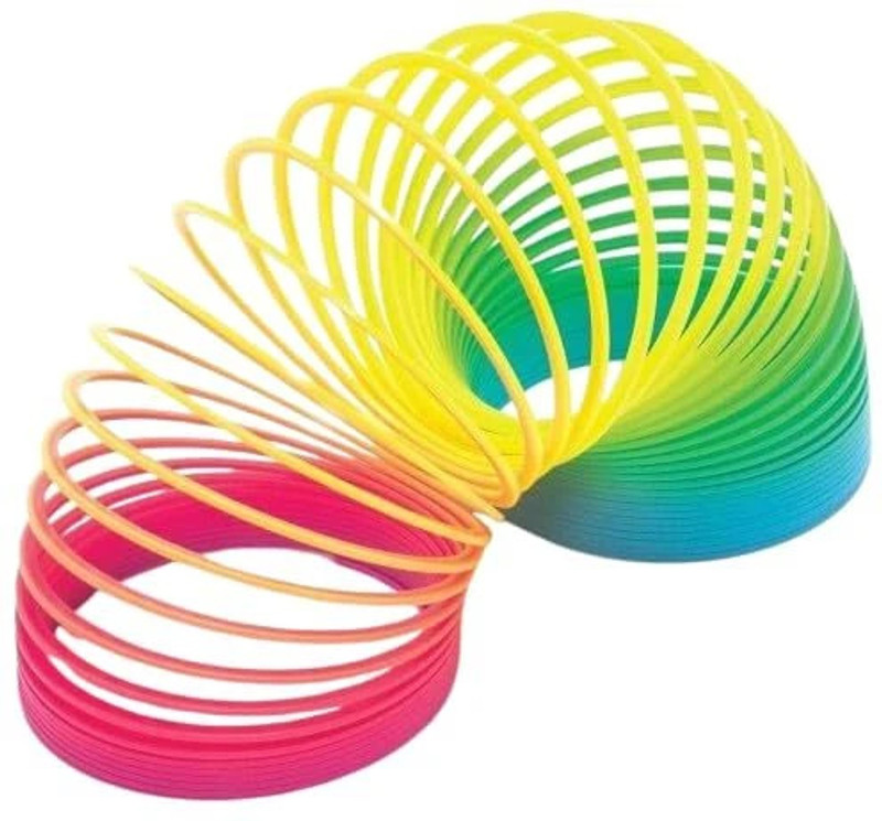 SSCollection Handicraft Plastic Magic Spring Rainbow Spring Toy for Kids Bouncy Magic Spring Rainbow Gag Toy(Multicolor)