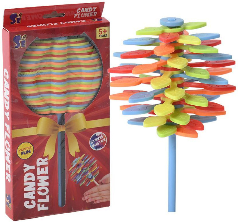 SE Candy Flower Toy for Kids | Stress Relief Toy - Colorful Twisting and Rotating Candy Flower Toy Gag Toy(Multicolor)