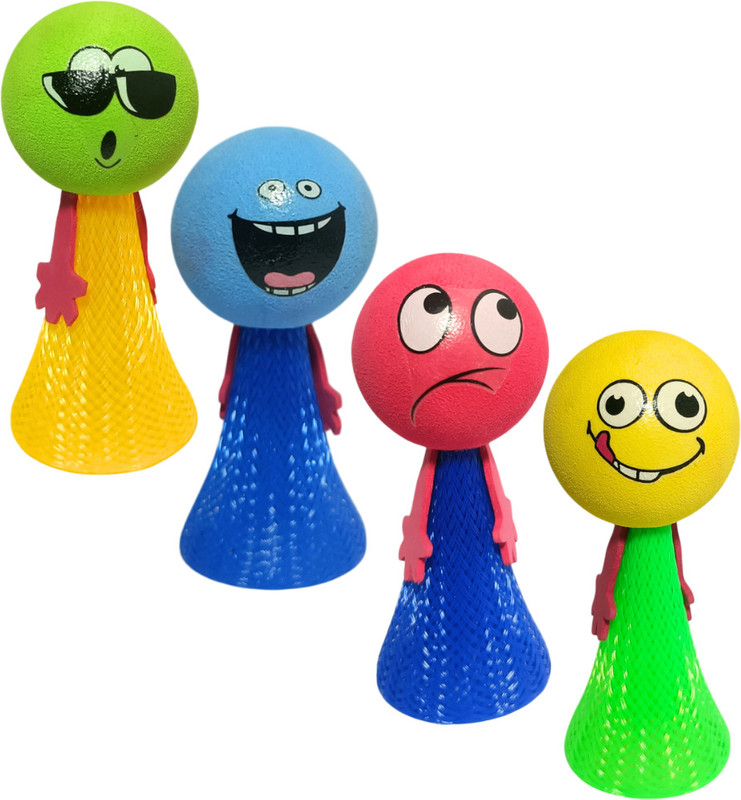 ANO (Pack of 4)Jumping Party Toy, Just Press Then Release The Toy Jump Height Jumping Spring Toy Gag Toy