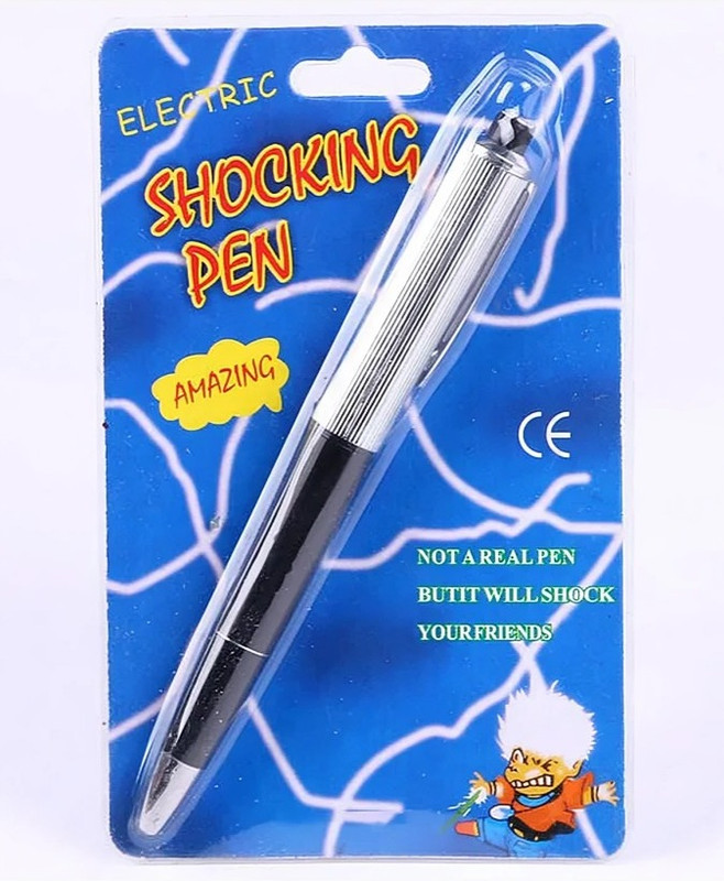 Caught Trendy Funny Prank Trick Pen Toy Prank Trick Novelty Friend Practical Joke Gag Prank Shocking Pen Gag Toy(Multicolor)