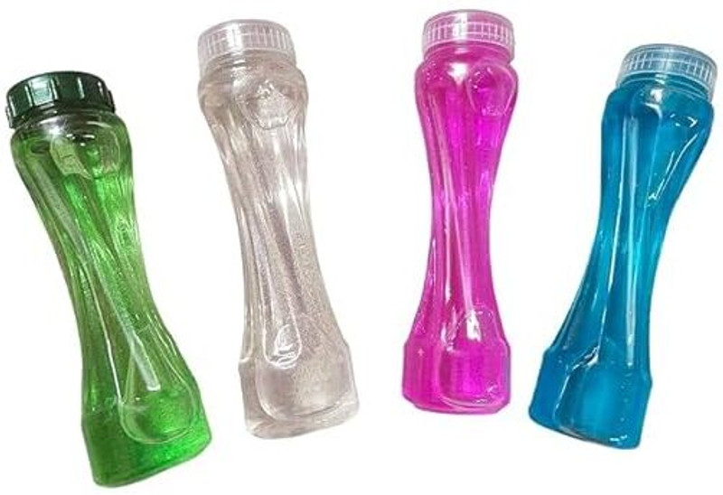 pmh (Pack of 4) Coloured Medium Size Designer Shimmery Beats Crystal Colorful Slime FUN Gag Toy
