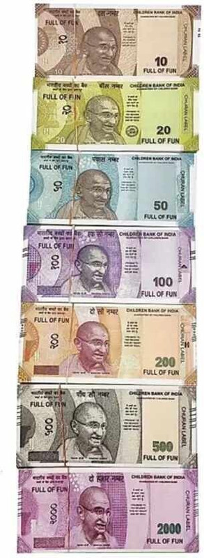 Glimpse Playing Indian Currency Notes for Fun Paper Kids churan wale Note note Gag Toy(Multicolor)