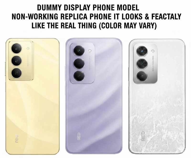 TITTYNO Non-Working Fake Dummy Display Model Mobile for Redme 15 Purple Color Screen Non-Functional Replica Kids Toy for Entertainment Purposes Pranks Shoots or Gift Gag Toy(Multicolor)